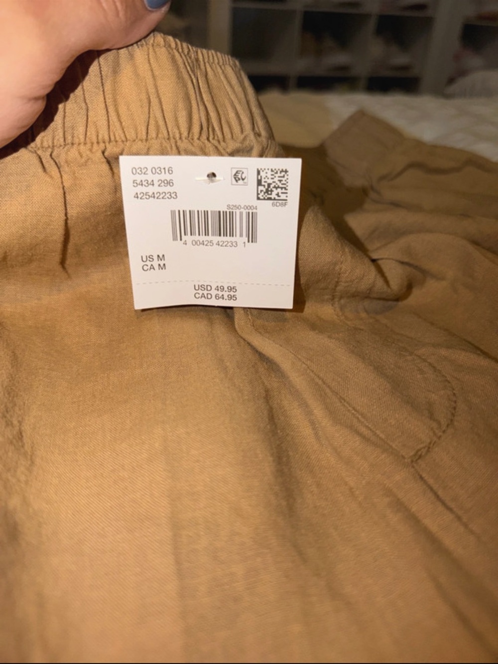American Eagle Outfitters weekend vibes linen blend Wide-Leg Pull-On Pants - Picture 4 of 5